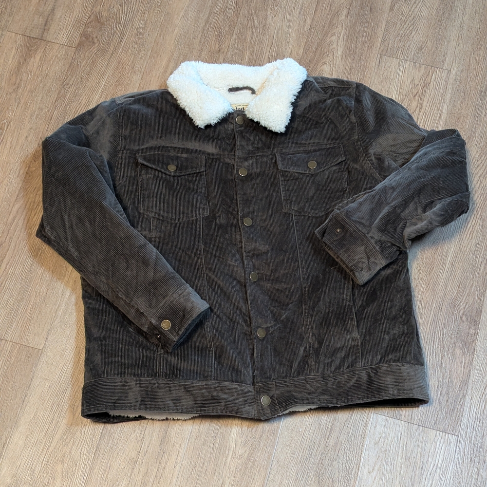 Men's Orton Brothers Corduroy Jacket W/ Sherpa Collar Size Large